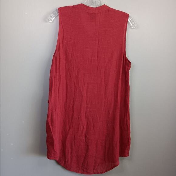 Gently Used About a Girl Gauze Sleeveless Berry Top Size XL - Picture 4 of 4